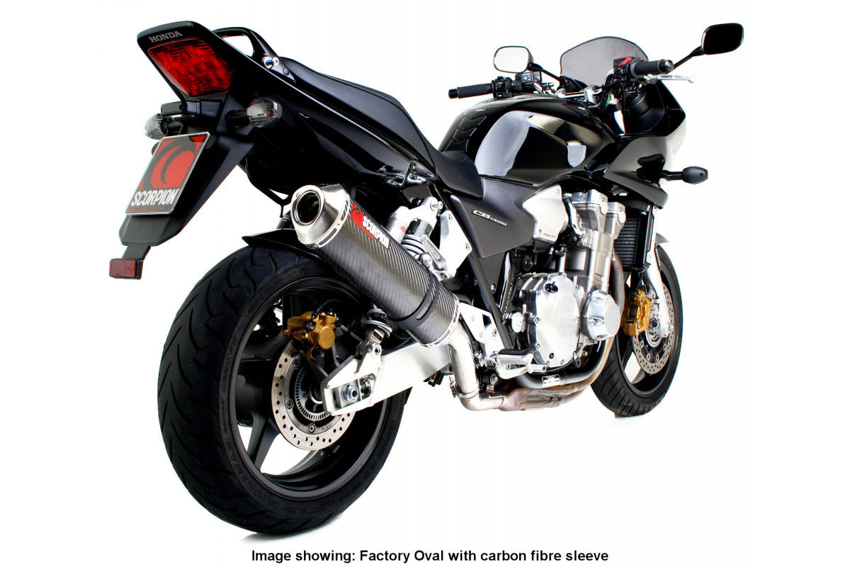 Honda CB 1300 (2003–2014) Scorpion Exhaust Factory Oval Slip-on - Polished Stainless
