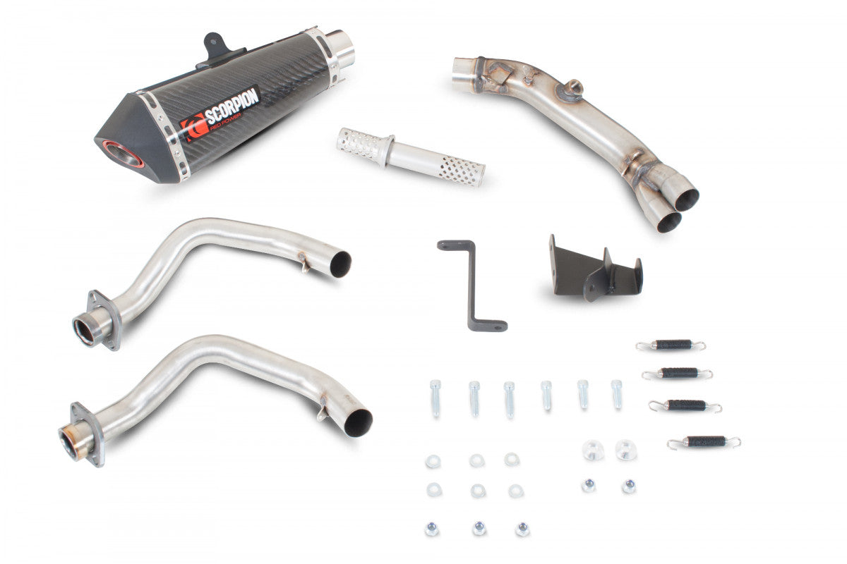 Kawasaki ER6 F/N (2012–2016) Scorpion Exhaust Serket Taper Full System - Carbon Fibre