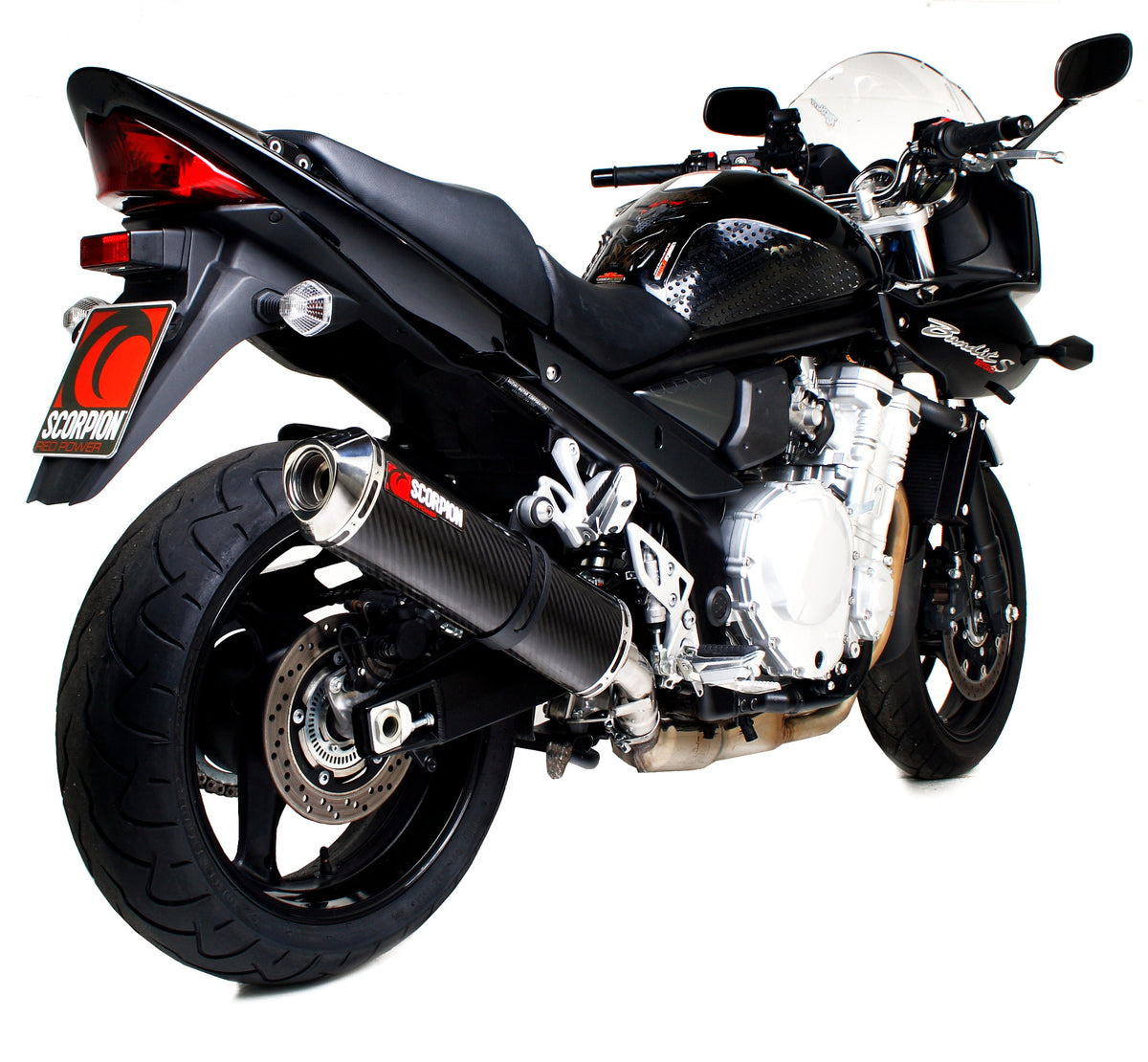 Suzuki GSF 1250 Bandit (2007–2015) Scorpion Exhaust Factory Round Slip-on - Carbon Fibre