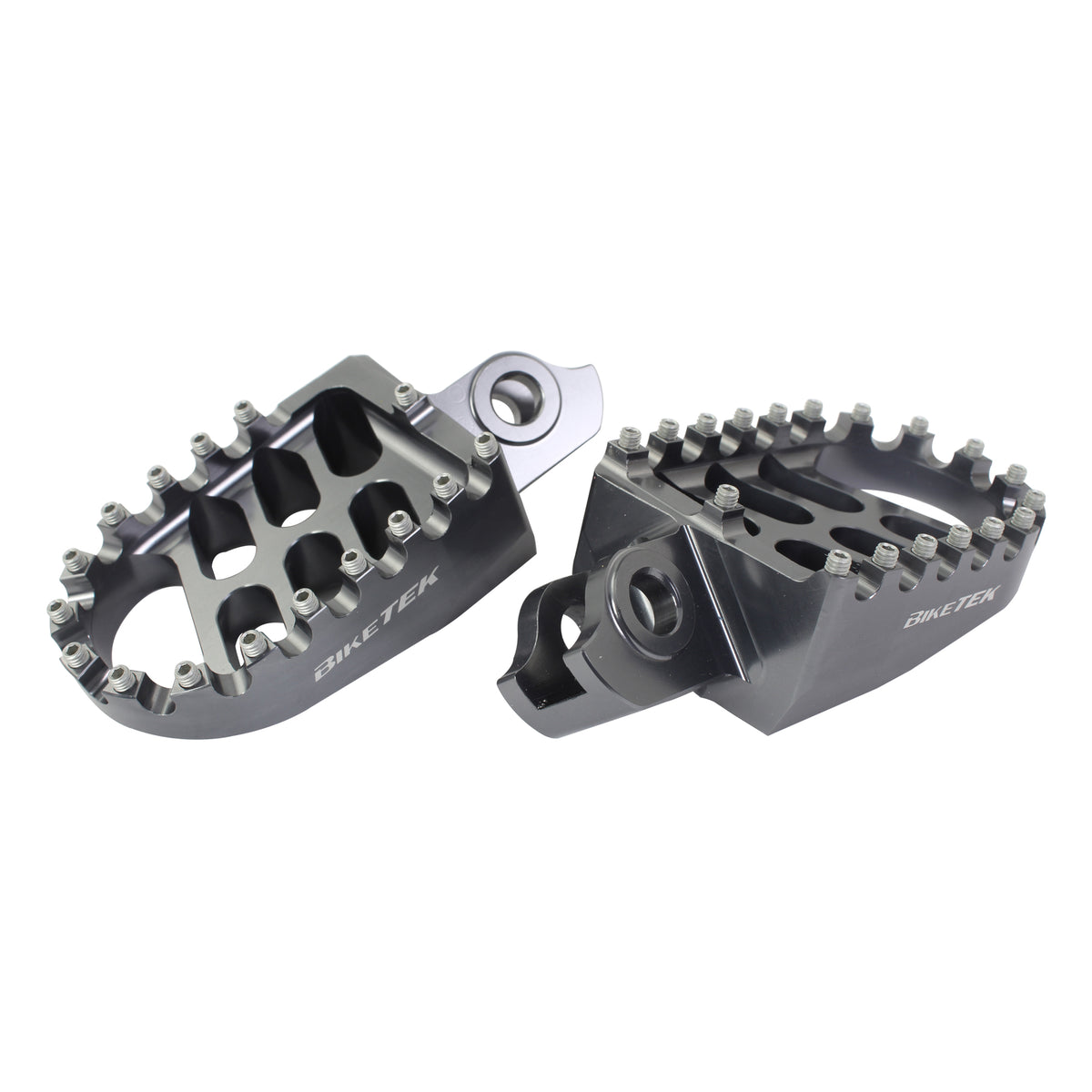 BikeTek MX Forged Wide Platform Footpegs Suzuki Gunmetal #44GM