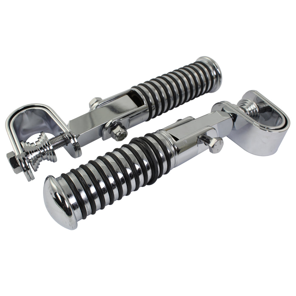 Bike It Universal Motorcycle Footpegs With O Ring Insert
