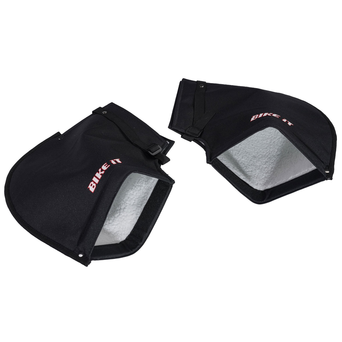 Motorcycle Handlebar Bar Muffs Black With Fleece Lining