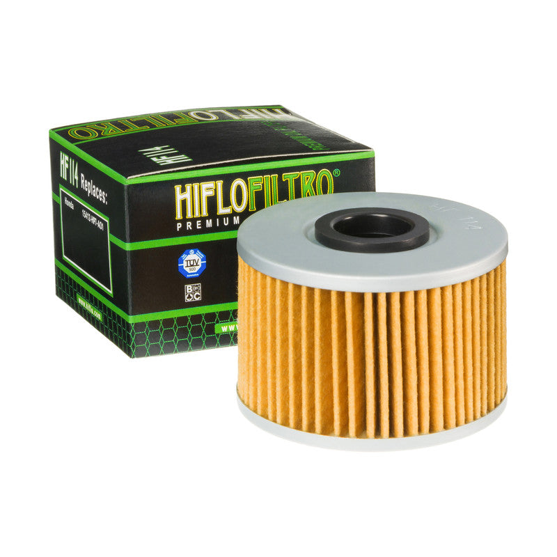 Hiflo Premuim Motorcycle Oil Filter HF114 Replaces Honda 15412-HP7-A01
