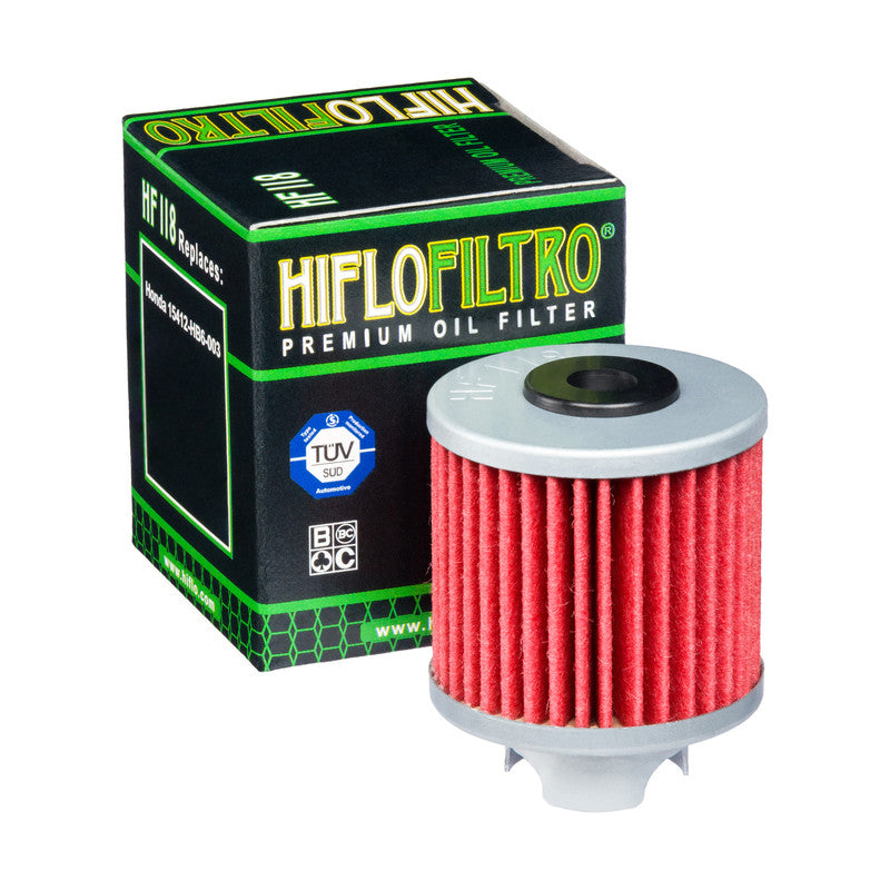 Hiflo Premuim Motorcycle Oil Filter HF118 Replaces Honda 15412-HB6-003