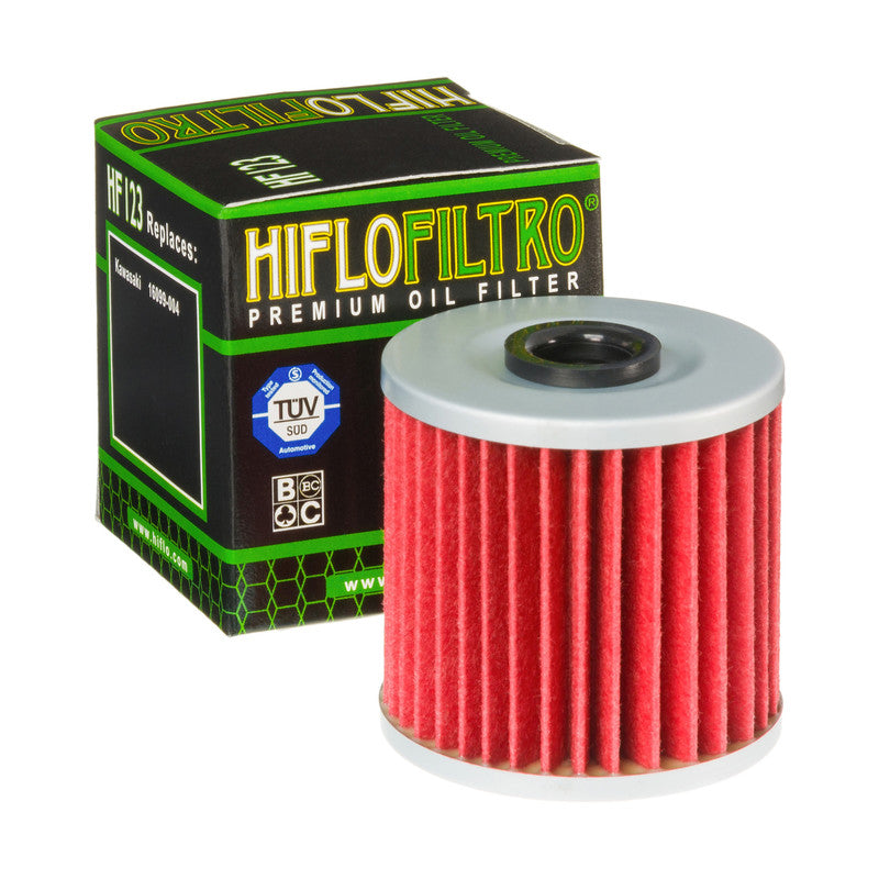 Hiflo Premuim Motorcycle Oil Filter HF123 Replaces Kawasaki 16099-004