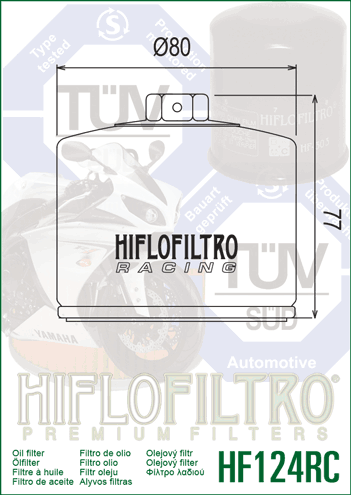 Hiflo Premium Racing Oil Filter HF124RC Replaces Kawasaki 16097-0009