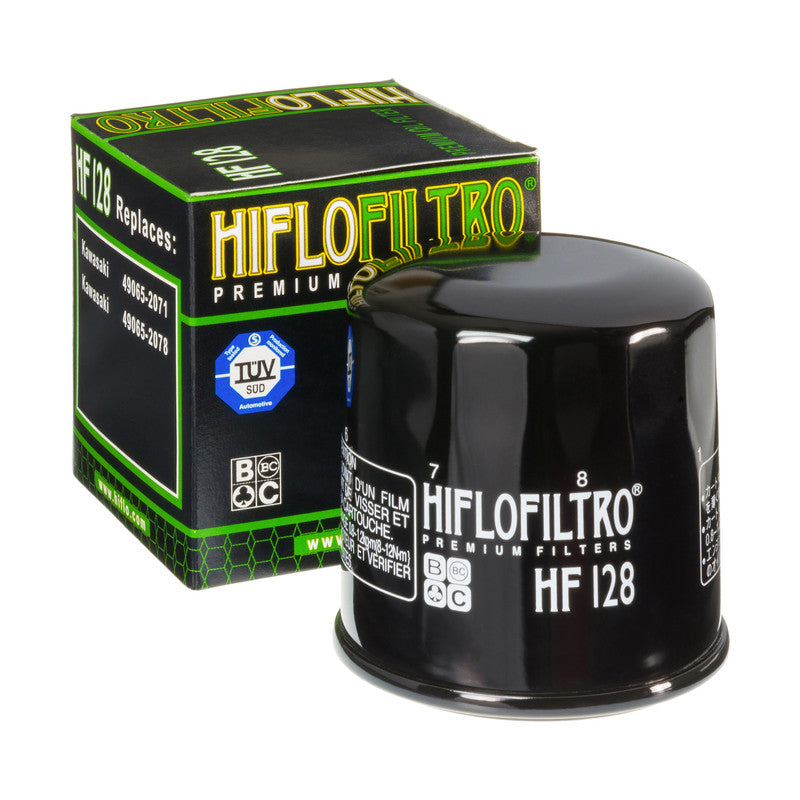 Hiflo Premium Motorcycle Oil Filter HF128 Replaces Kawasaki 49065-2071