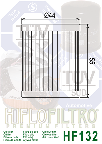 Hiflo Premium Motorcycle Oil Filter HF132 Replaces Arctic Cat 3436-005