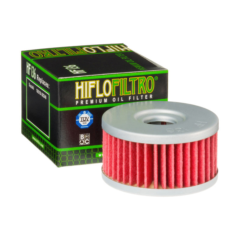 Hiflo Premium Motorcycle Oil Filter HF136 Replaces Suzuki 16510-38240