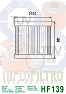Hiflo Premium Motorcycle Oil Filter HF139 Replaces Arctic Cat 3470-008