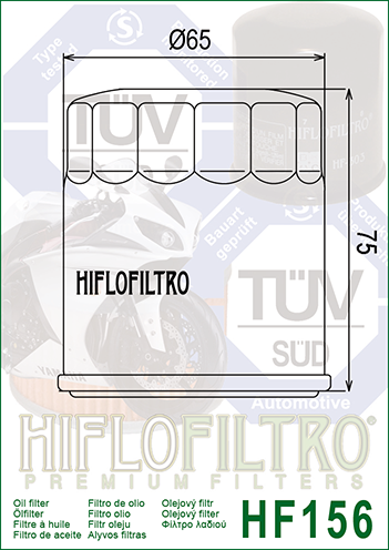 Hiflo Premium Motorcycle Oil Filter HF156 Replaces KTM 583.38.045.000