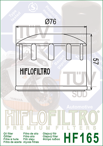 Hiflo Premium Motorcycle Oil Filter HF165 Replaces BMW 11 42 7 707 217