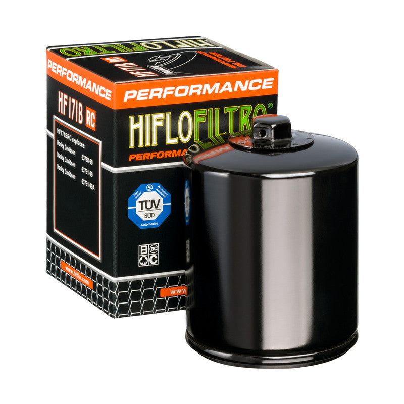 Hiflo Racing Motorcycle Oil Filter HF171BRC Replaces Harley 63731-99 - Black