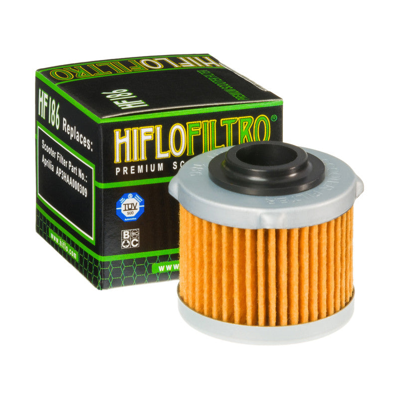 Hiflo Premium Motorcycle Oil Filter HF186 Replaces Aprilia AP3HAA000309