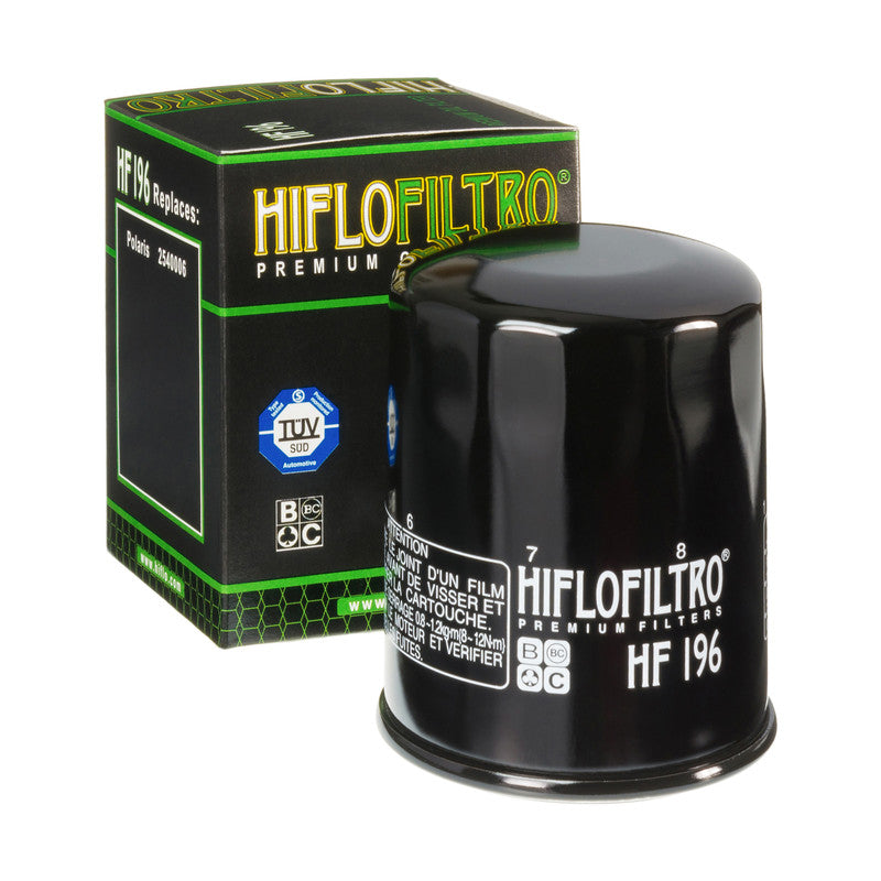 Hiflo Premium Motorcycle Oil Filter HF196 Replaces Polaris 2540006
