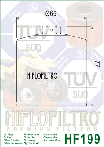 Hiflo Premium Motorcycle Oil Filter HF199 Replaces Multi 0812-130
