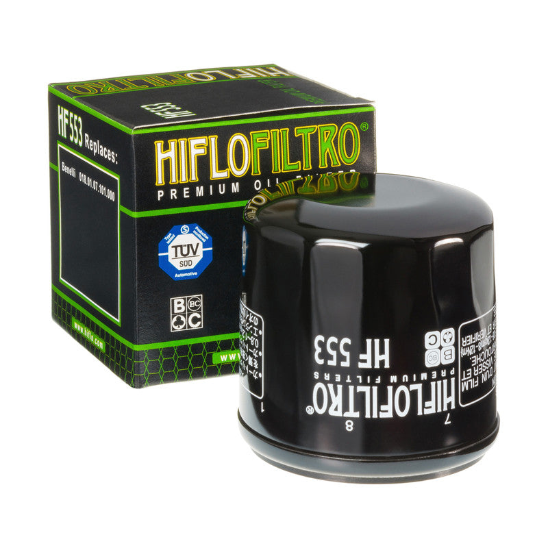 Hiflo Premuim Motorcycle Oil Filter HF553 Replaces Benelli 018.01.07.101.000