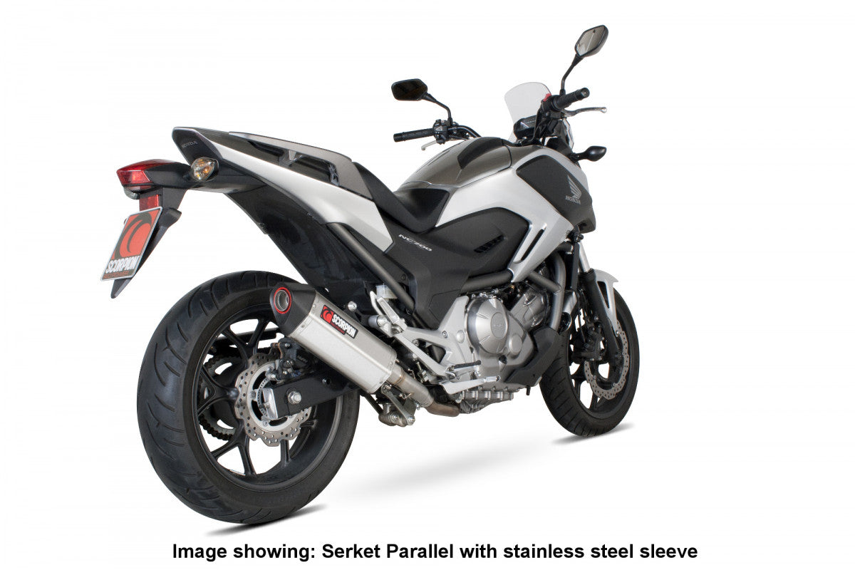 Honda NC 700 S/X (2012–2013) Scorpion Exhaust Serket Parallel Slip-on - Carbon Fibre