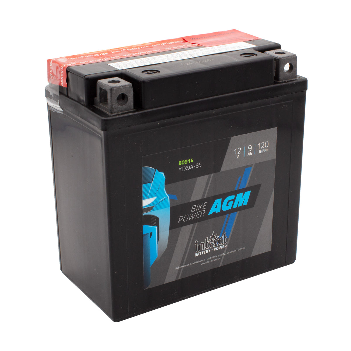 intAct YTX9A-BS AGM Maintenance Free Motorcycle Bike-Power Battery - Beedspeed