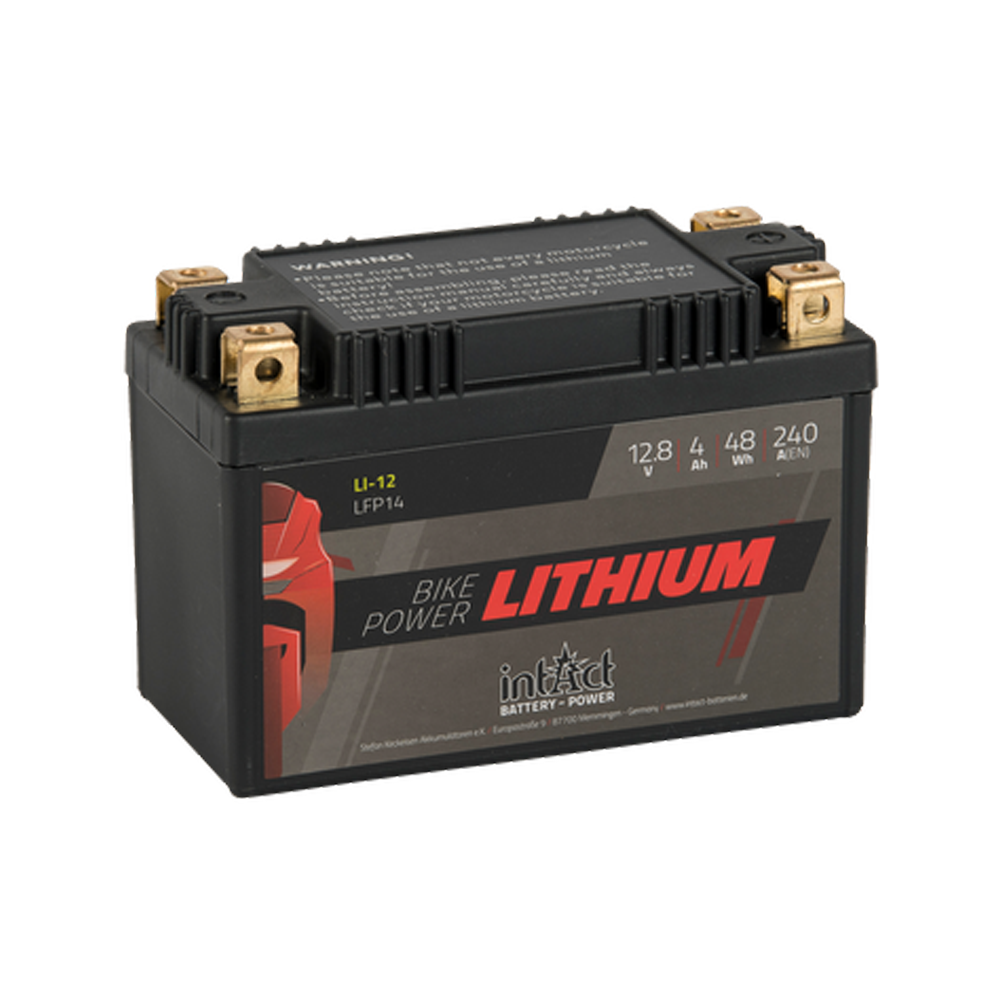 intAct Lithium LiFePO4 LFP14 12.8V Motorcycle Bike-Power Battery - Beedspeed