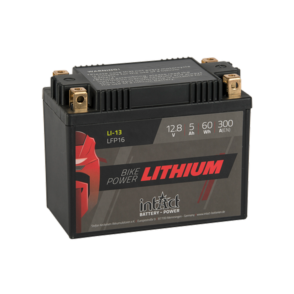 intAct Lithium LiFePO4 LFP16 12.8V Motorcycle Bike-Power Battery