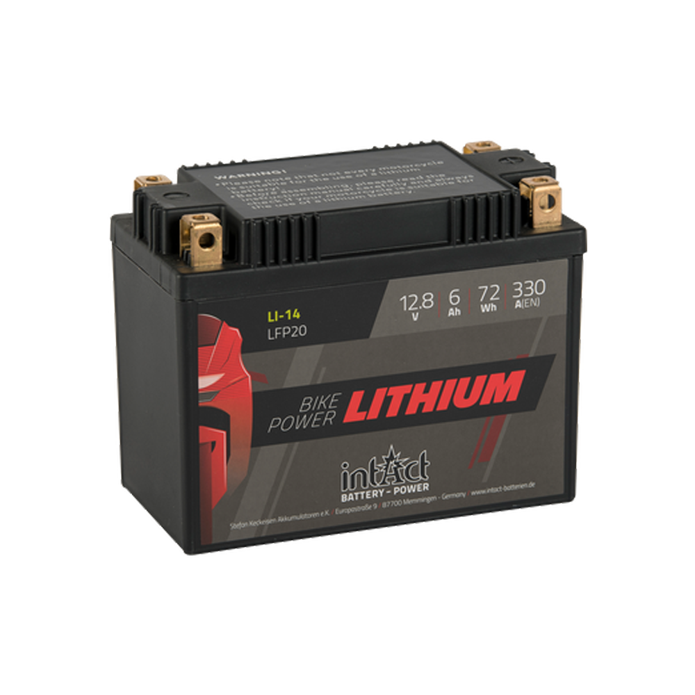 intAct Lithium LiFePO4 LFP20 12.8V Motorcycle Bike-Power Battery