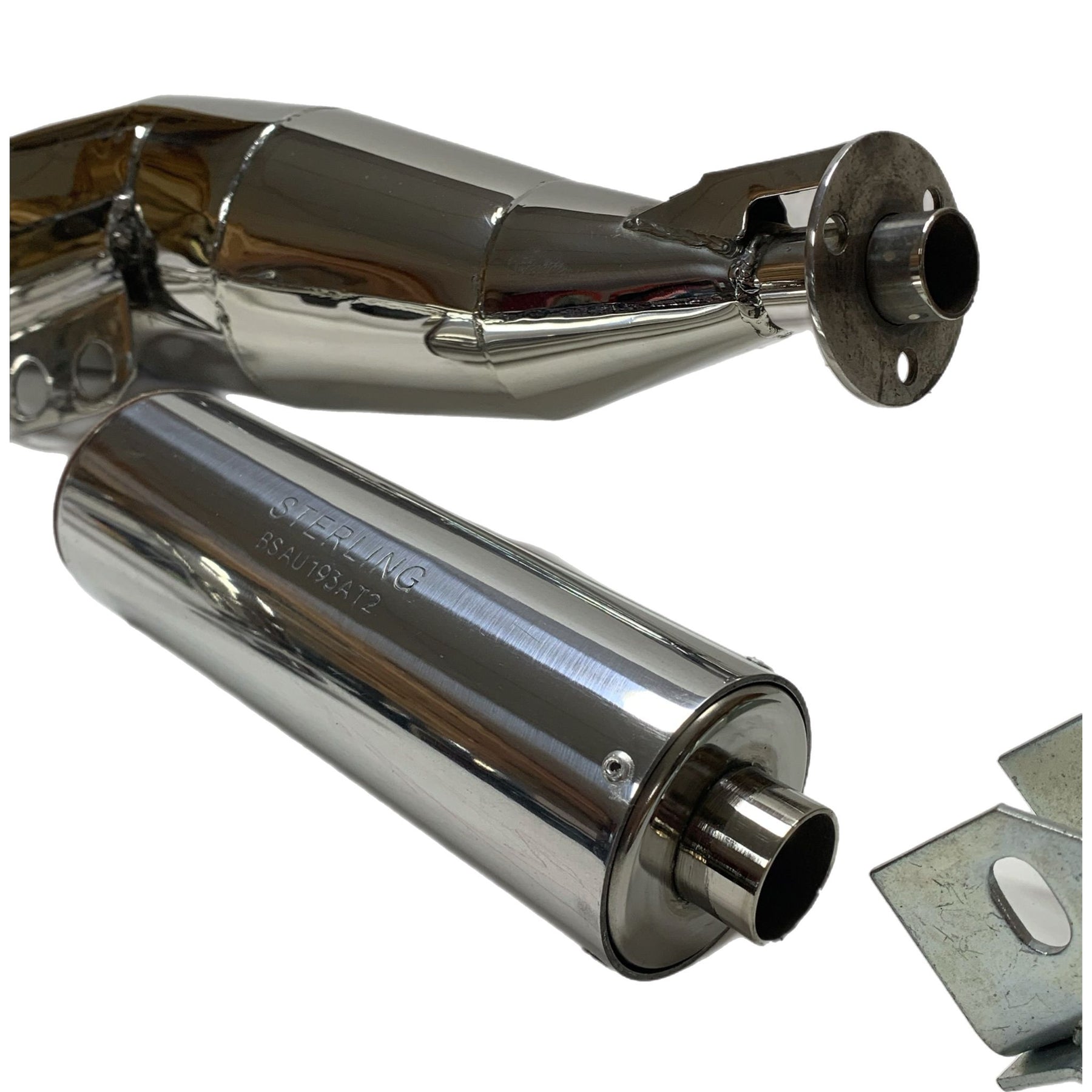 Vespa PX200 P200 Sterling Expansion Performance Exhaust - Left Hand - Stainless Steel
