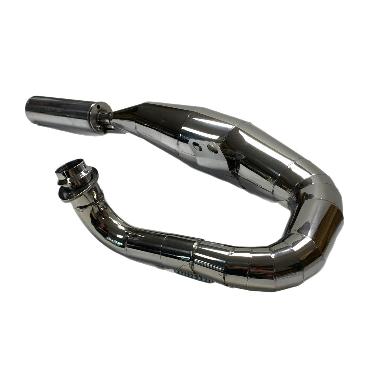 Vespa PX200 P200 Sterling Expansion Performance Exhaust - Left Hand - Stainless Steel