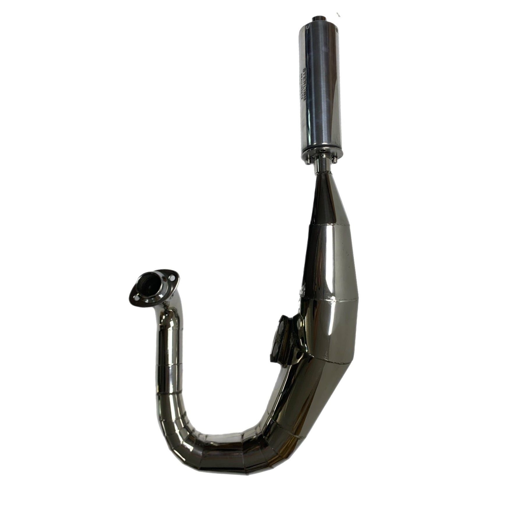 Vespa PX200 P200 Sterling Expansion Performance Exhaust - Left Hand - Stainless Steel