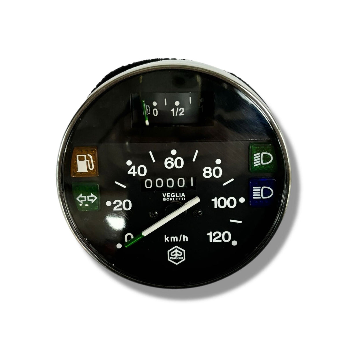 Vespa PX EFL MY DISC 2001 T5 Classic PK XL Speedometer 120 KMH Ø 105 mm - Black Face