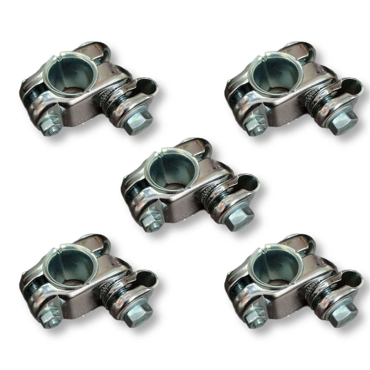 Vespa Lambretta Scomadi Royal Alloy Scooter Crash Bar Mirror Bracket Mount Chrome - 5 Pack Bundle