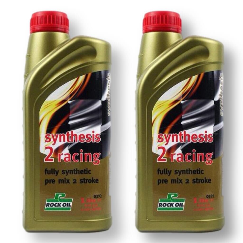 Rock Oil Synthesis Synth 2 Racing Race Oil - 1 Litre Lambretta x 2 Pack