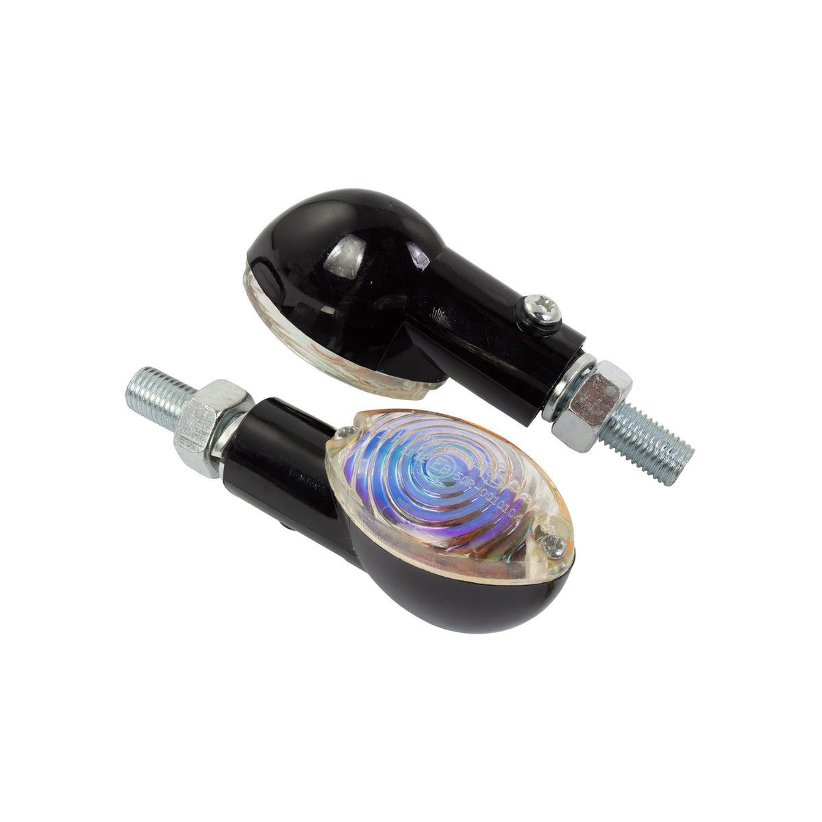 Bike It Mini Cat Eye Motorcycle Indicators Black Iridium Lens