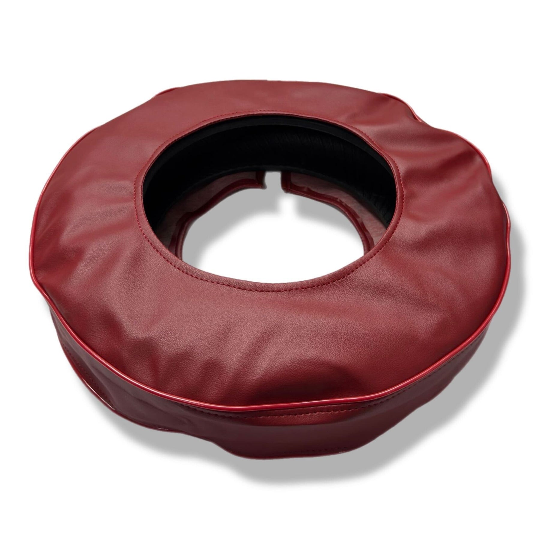 Vespa Lambretta 10" Inline Carrier Spare Wheel Cover - Oxblood Red