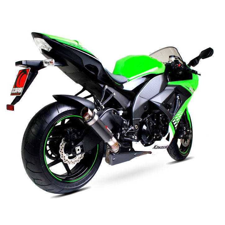 Kawasaki Ninja ZX-10R (2008–2010) Scorpion Exhaust RP-1 GP Slip-on - Carbon Fibre