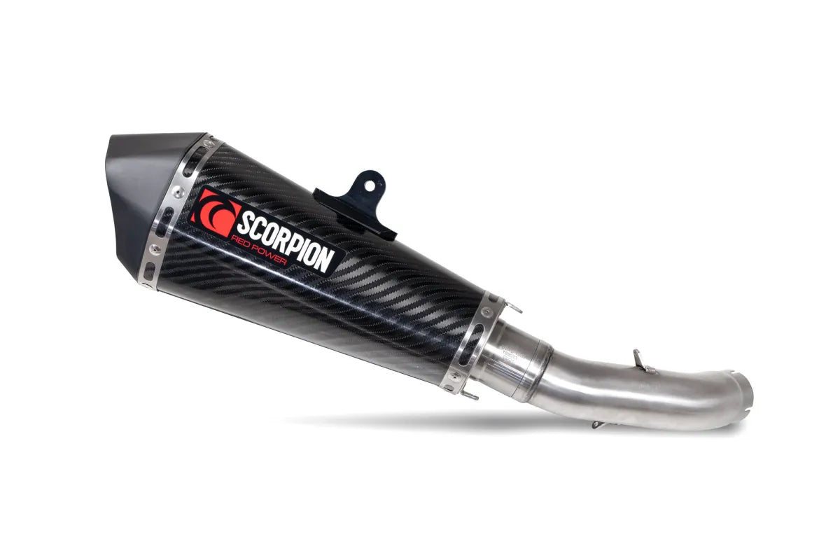 KTM 125 Duke, Euro 5 (2021-2023) SCORPION Exhaust Serket Taper Slip-on – Carbon Fibre