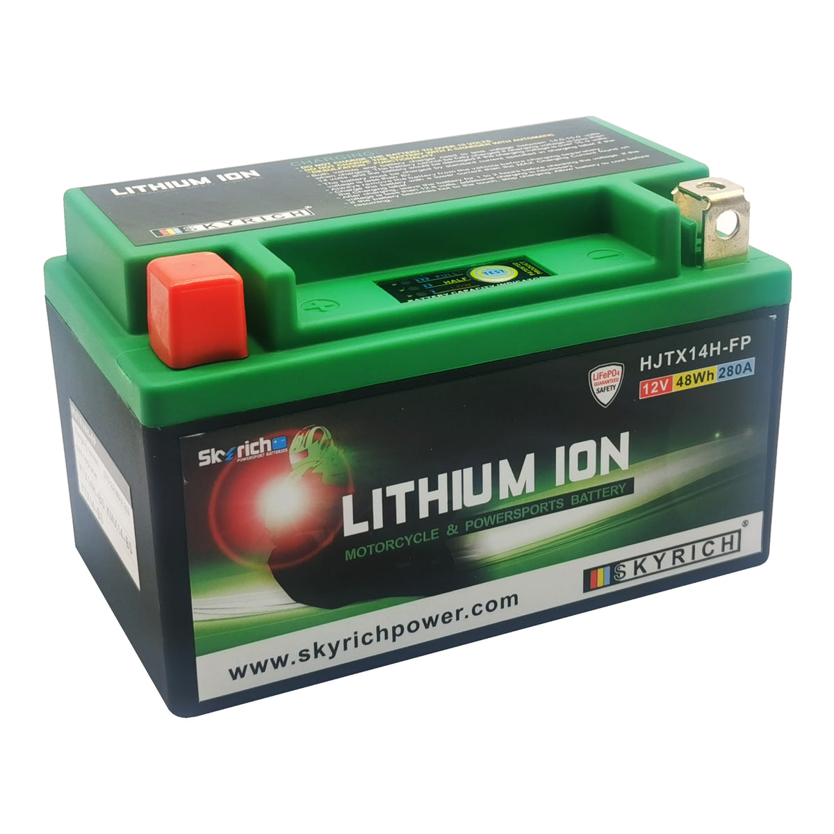 SkyRich Lithium Ion 12V 4Ah Battery HJTX14H-FP Replaces YTX14-BS