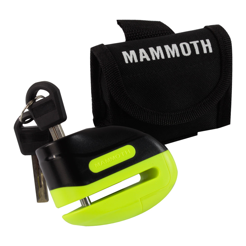 Mammoth Security Motorcycle Motorbike Scooter Rogue Disc Lock 6mm Yellow