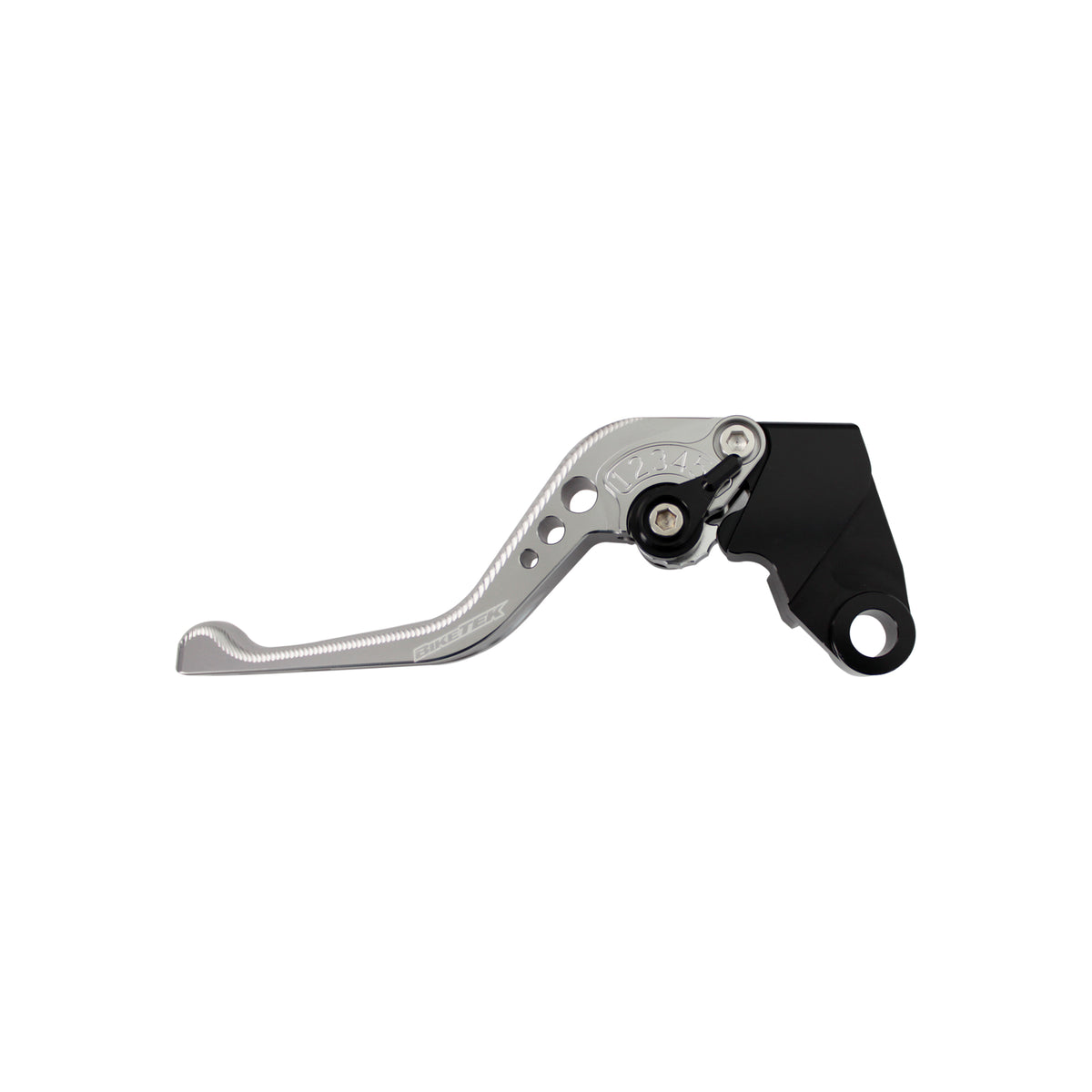 BikeTek Adjustable CNC Lever Short Clutch - Titanium / Black Adjuster - #C105S