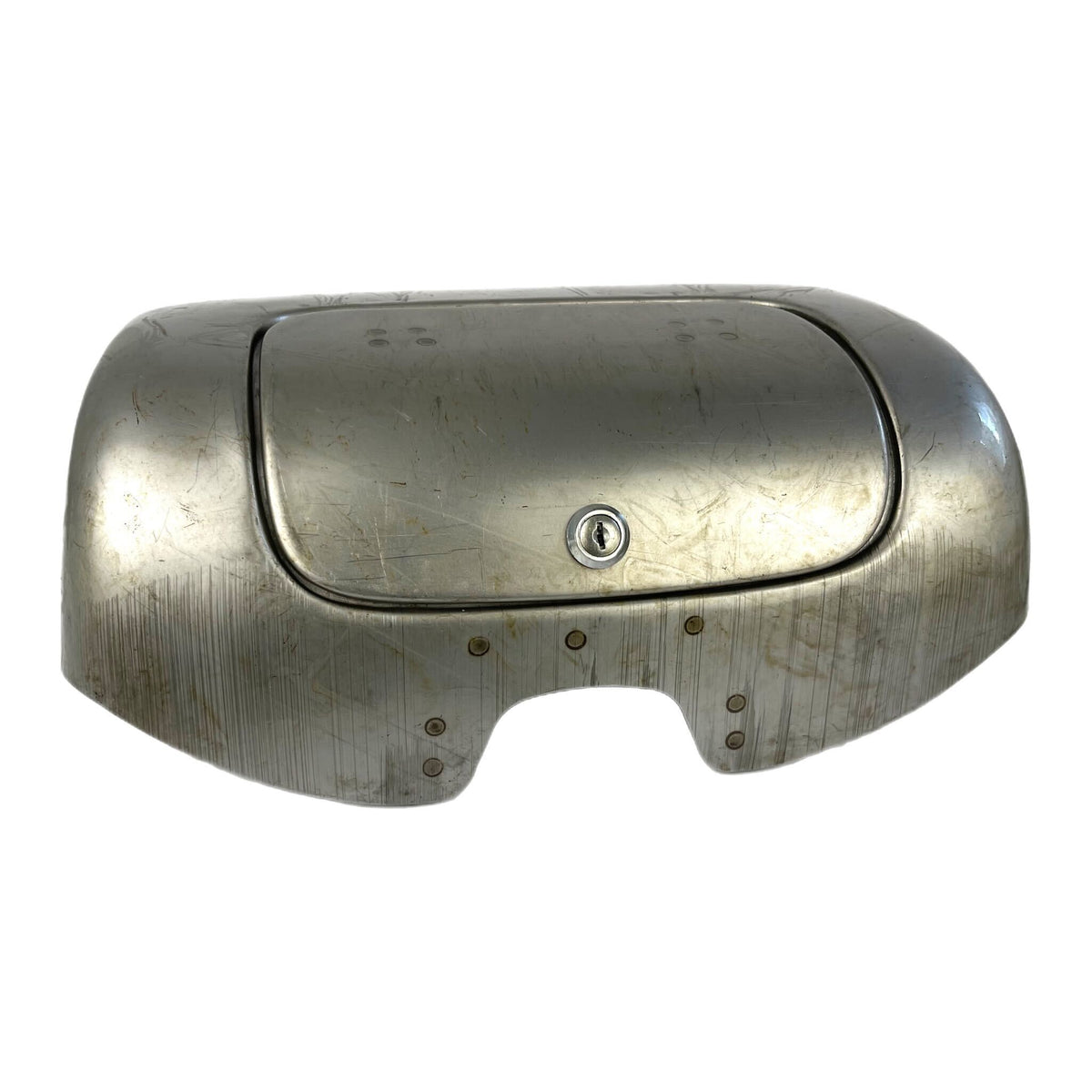 Lambretta GP DL Inside Legshield Tool Box Rally Style - Bare Metal