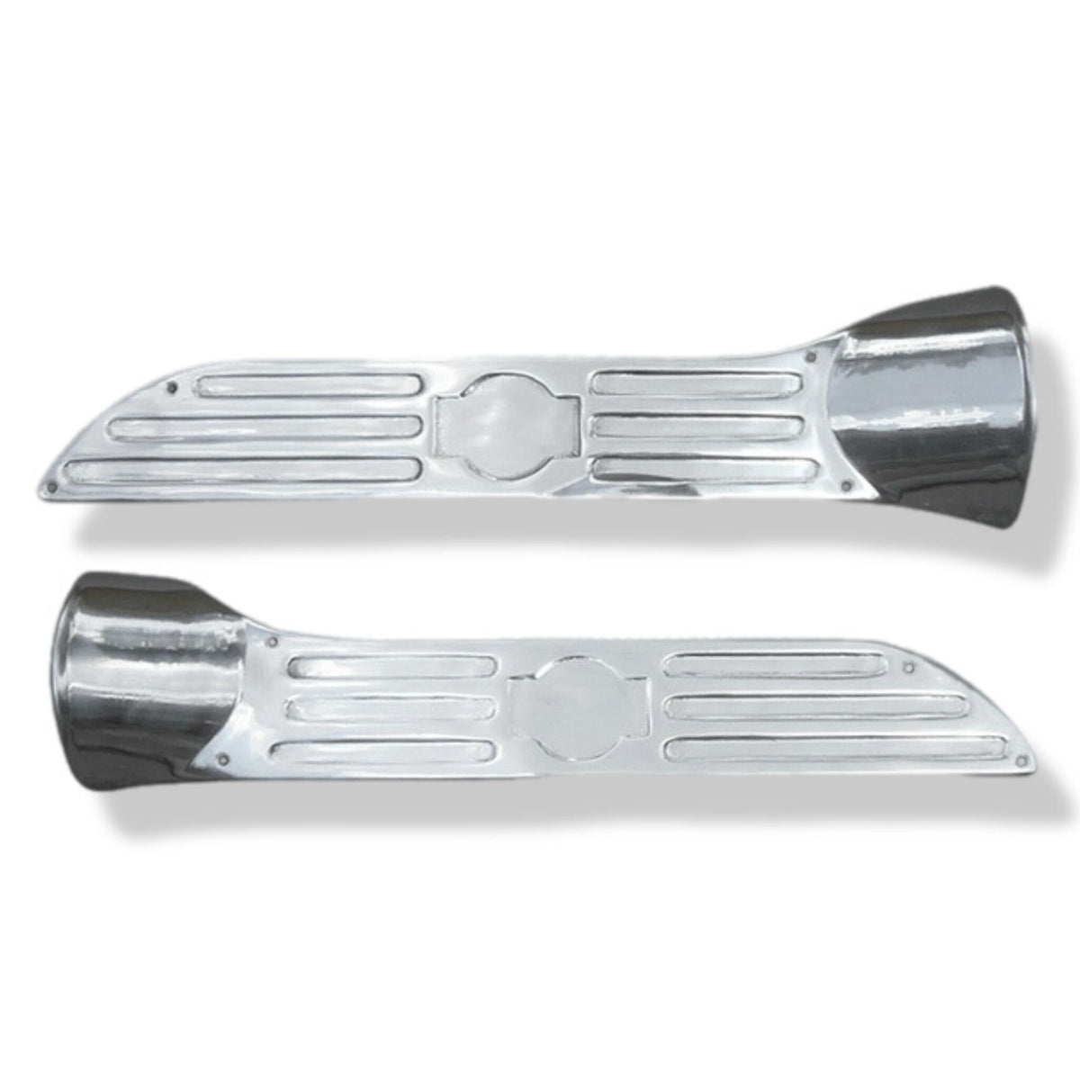 Lambretta LD 125 150 Panel Scoops Vigano Design - Polished Alloy