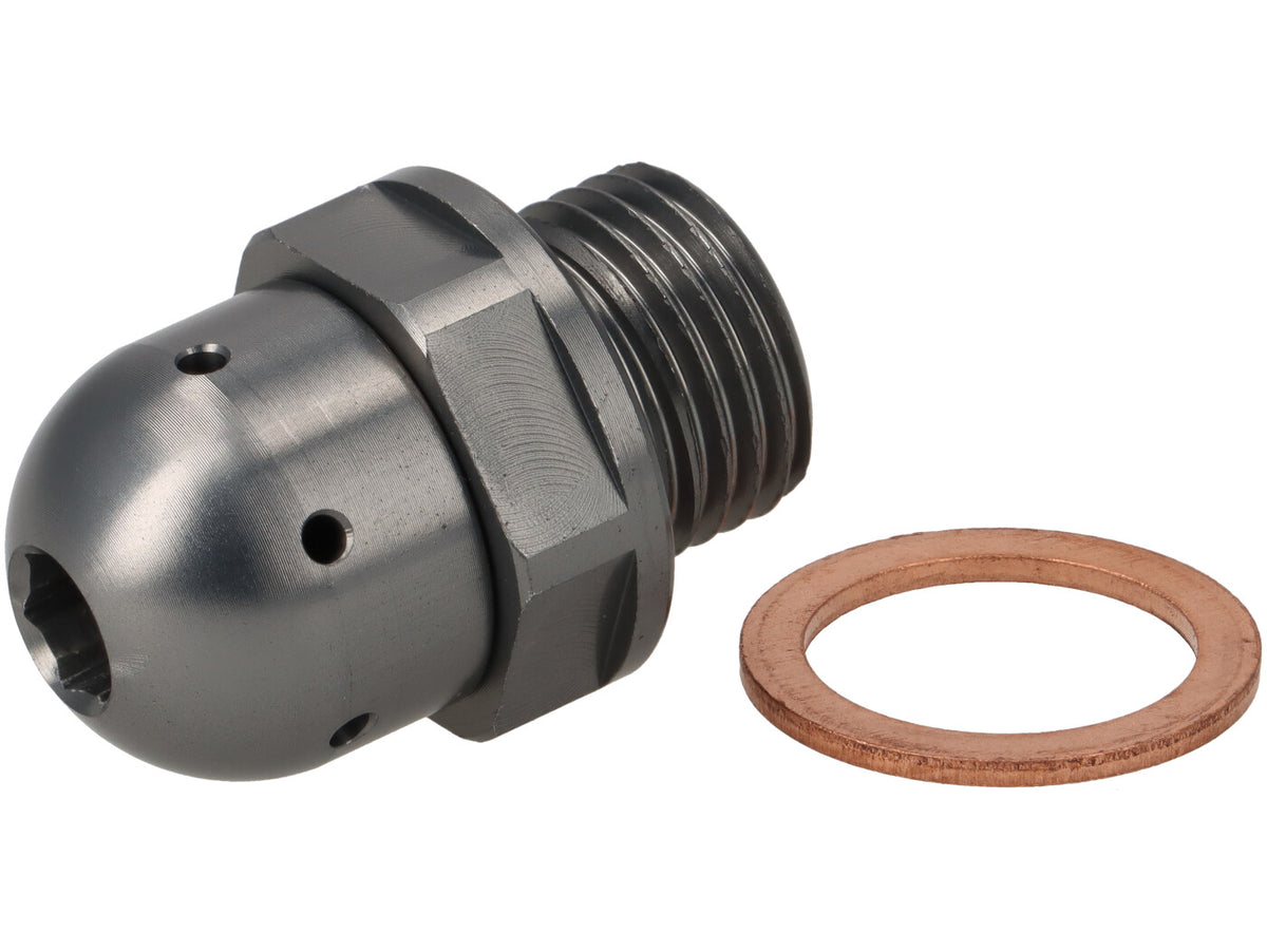 Lambretta S1-3 Li GP SX TV J Lui CNC Oil Drain & Oil Breather Plug Bundle - Silver - Casa Performance