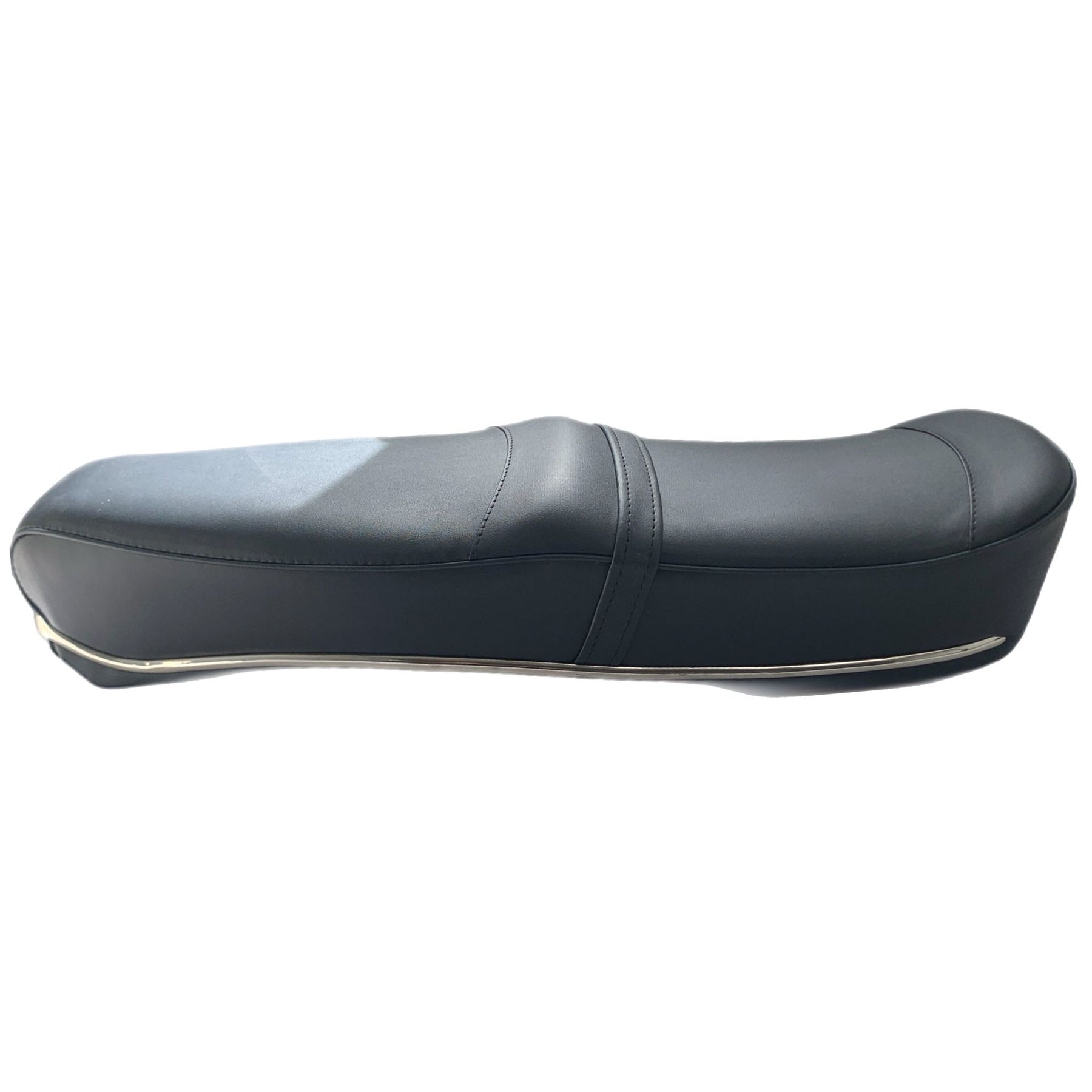 Lambretta Pegasus Style Seat with Stainless Steel Trim - Navy Blue
