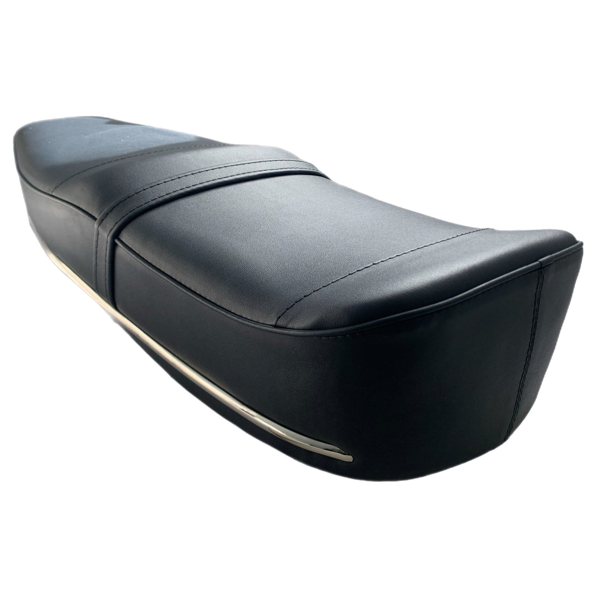 Lambretta Pegasus Style Seat with Stainless Steel Trim - Navy Blue