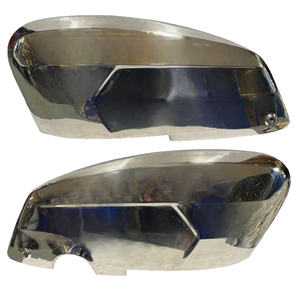 Lambretta SX200 Polished Stainless Side Panels (with handle holes)