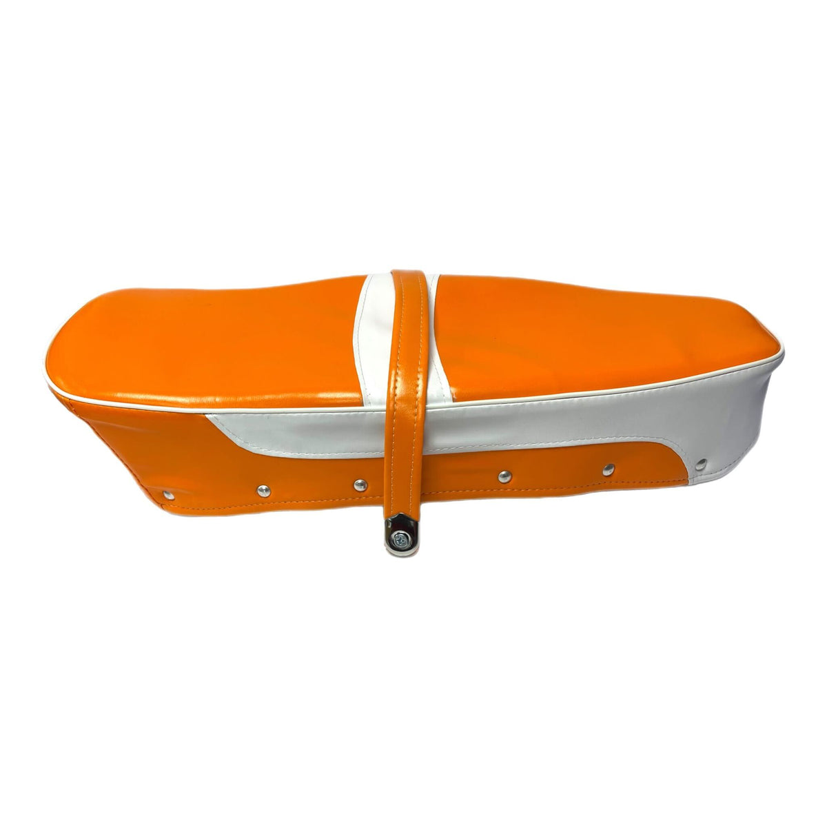Lambretta Series 1 2 3 Li GP SX TV Dual Bench Seat Cover - Orange & White