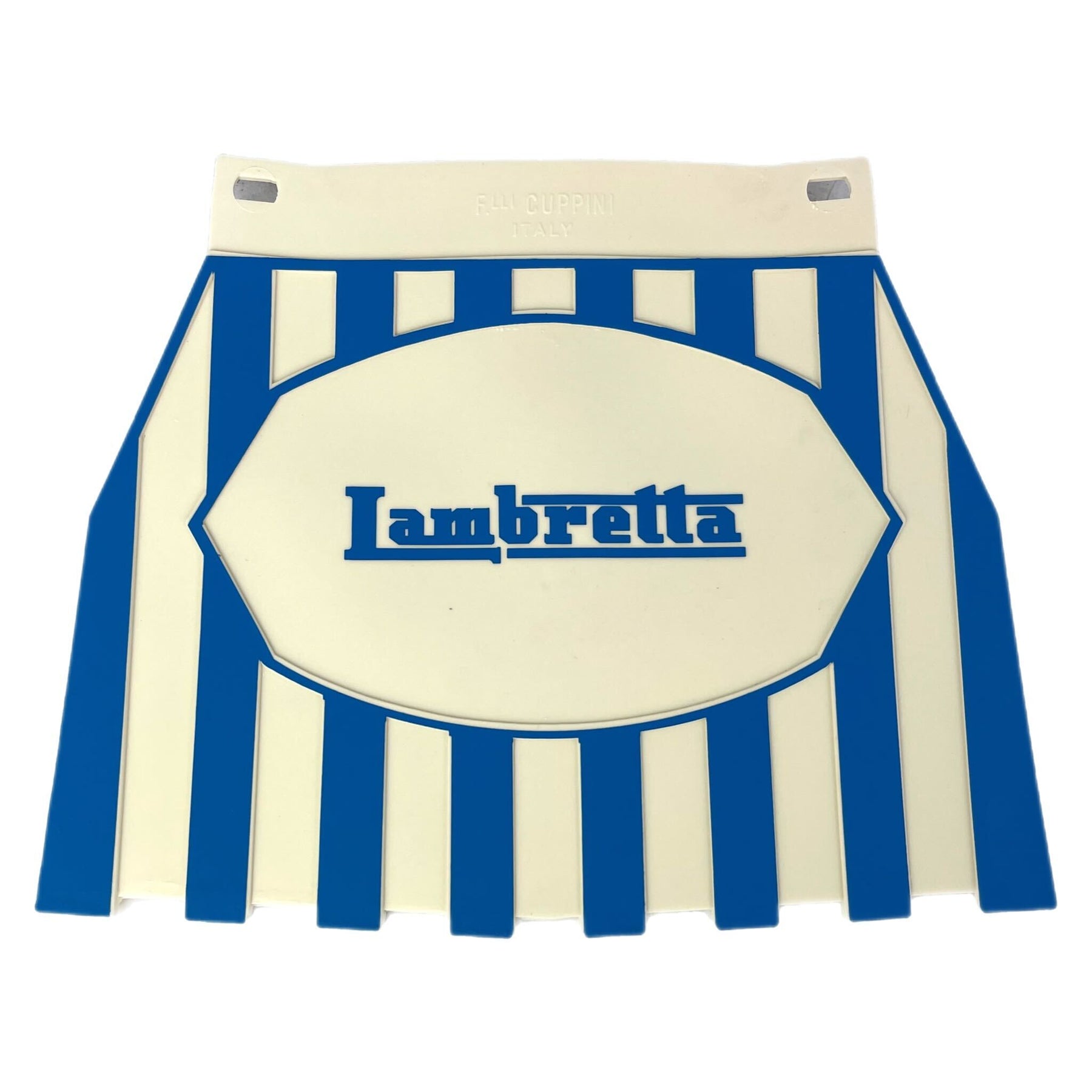 Lambretta Series 1-3 Li GP SX TV Europa Striped Mudflap Blue & White