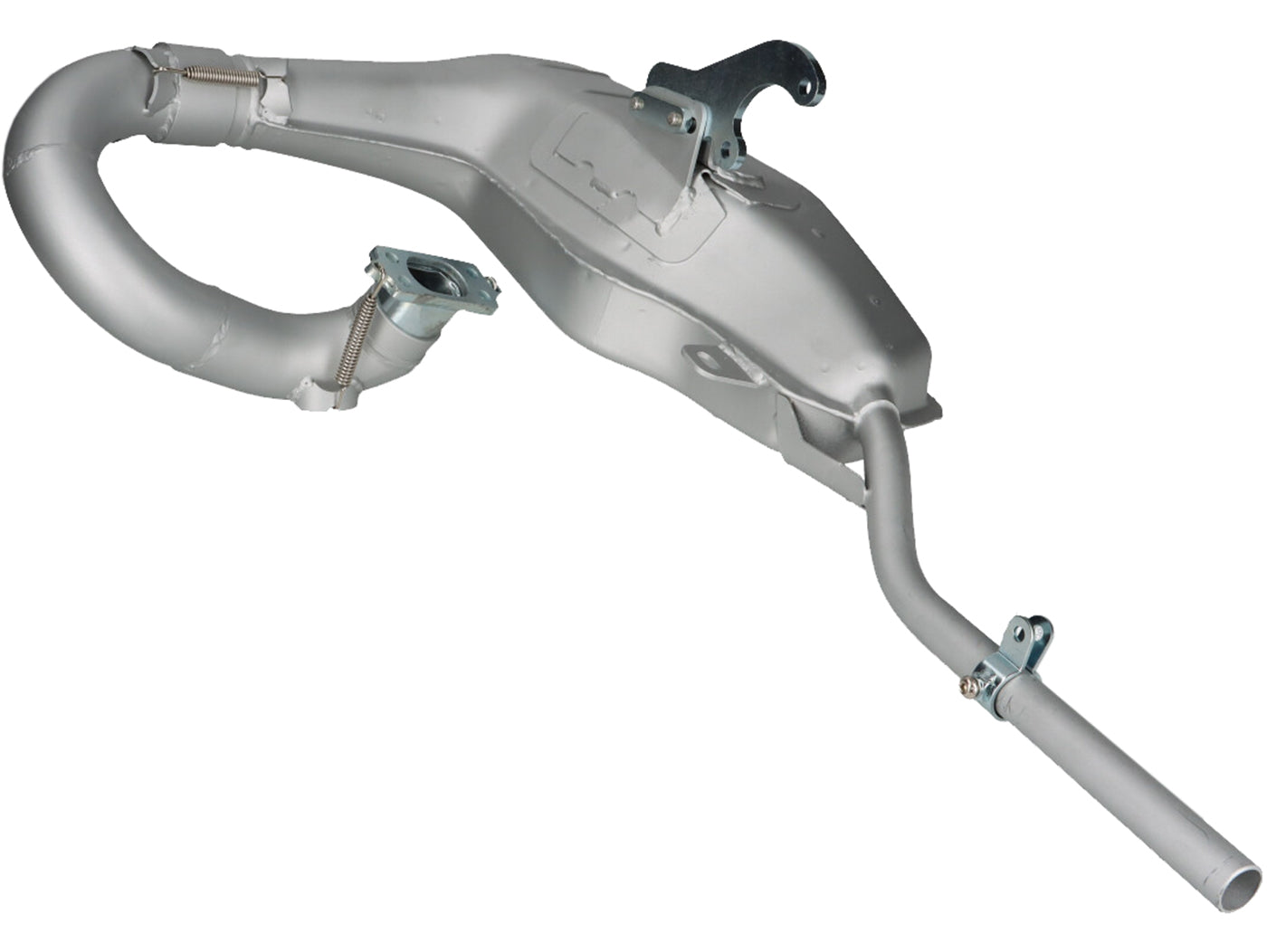 Lambretta Series 1 2 3 Li GP SX TV BGM Pro Clubman Exhaust V4 - Silver