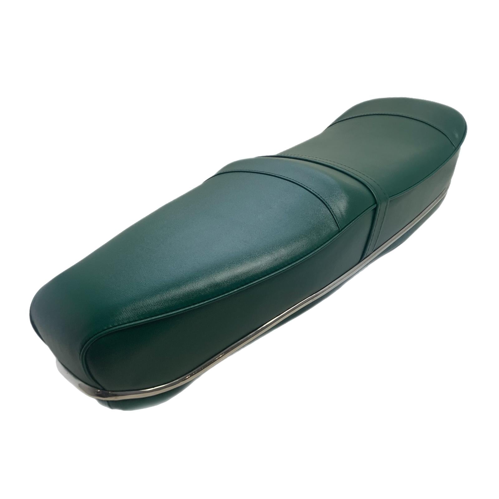 Lambretta Series 1 2 3 Li GP SX TV Pegasus Seat - Dark Green with Stainless Steel Trim