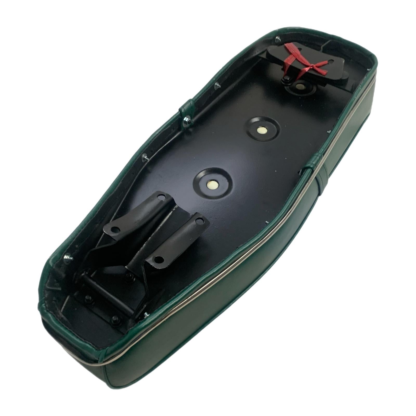 Lambretta Series 1 2 3 Li GP SX TV Pegasus Seat - Dark Green with Stainless Steel Trim
